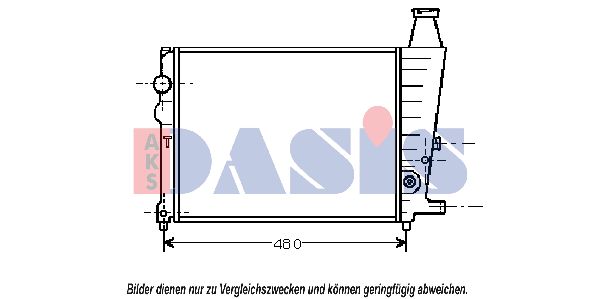 AKS DASIS Radiaator,mootorijahutus 060080N